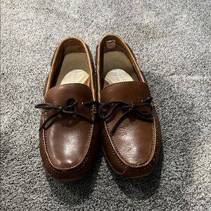 Cole Haan Tan Leather Loafers with Black Accents